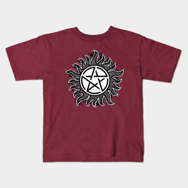 Supernatural Logo Kids T-Shirt by karutees